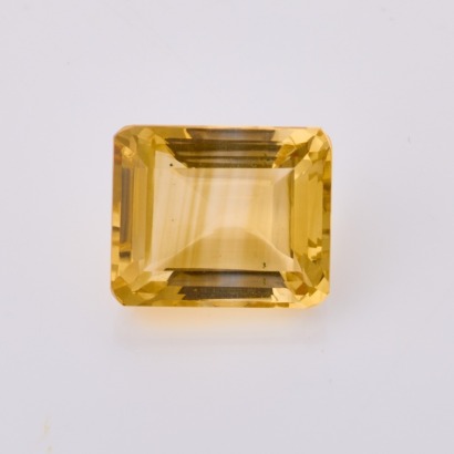 One Loose, 26.30ct Rectangular Faceted Citrine