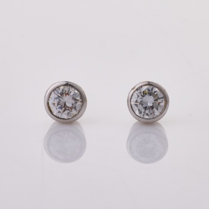 18ct White Gold, .50ct, Diamond Stud Earrings