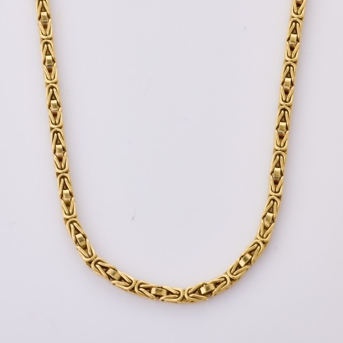 14ct Yellow Gold, 88cm Byzantine Link (Koenigs) Chain