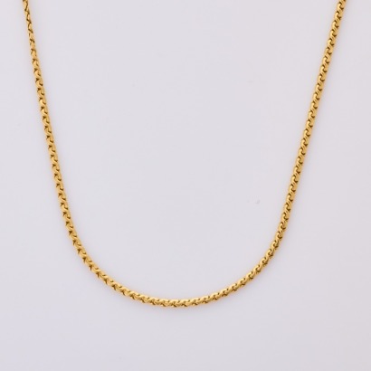 18ct Yellow Gold, 56cm Fine "S" Link Chain