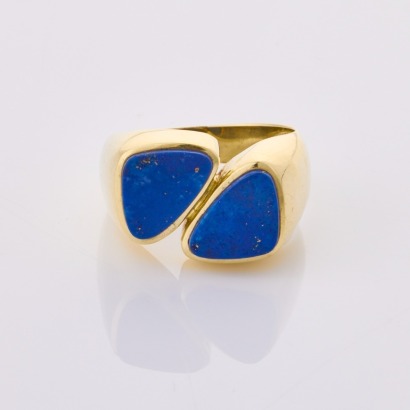 14ct Yellow Gold, Lapis Lazuli Ring