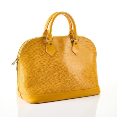 Louis Vuitton, Epi Leather Yellow Alma PM