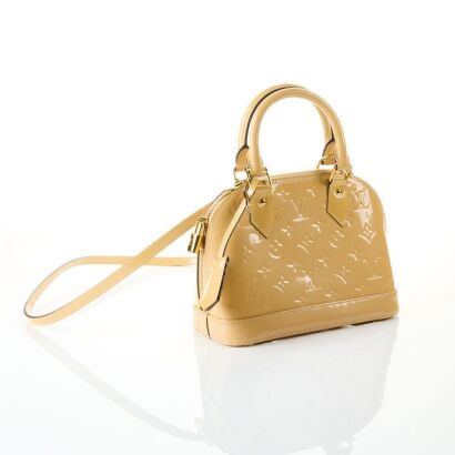 Louis Vuitton, Beige Vernis Alma BB Bag