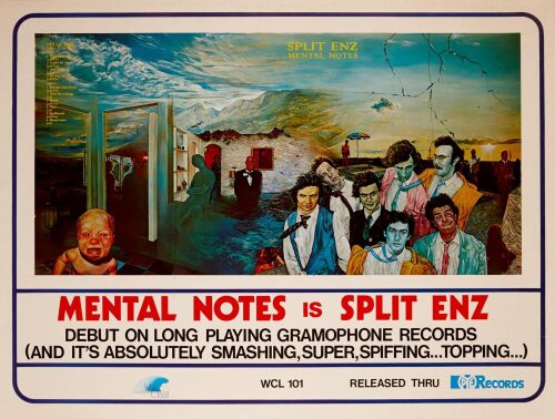 Split Enz- Mental Notes Promo Poster (1975)