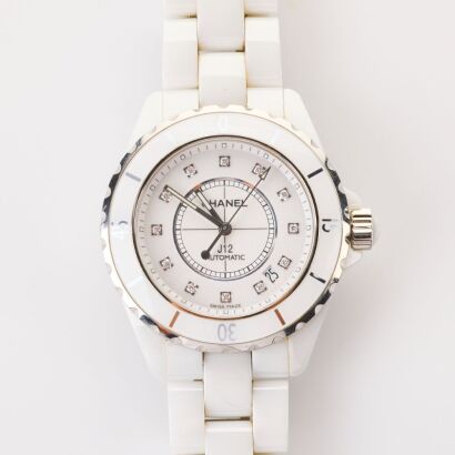 White Ceramic, 38mm Chanel J12 Automatic Wristwatch, circa 2010