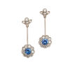18ct White Gold Sapphire and Diamond Earrings