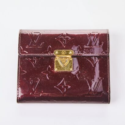 Louis Vuitton, Amarante Monogram Vernis Koala Wallet