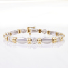 14ct White / Yellow Gold, Modern, 2.40ct Diamond Bracelet