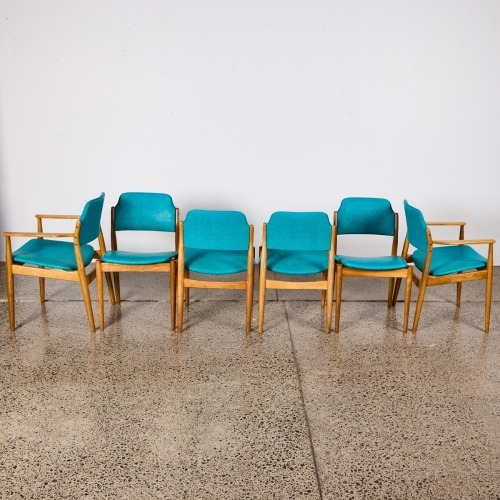 A Suite Of Six Mid-Century Danish Chairs