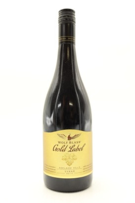 (1) 2012 Wolf Blass Gold Label Shiraz, Adelaide Hills