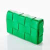 Bottega Veneta, Green Lambskin Leather Medium Cassette Bag