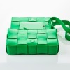 Bottega Veneta, Green Lambskin Leather Medium Cassette Bag - 2