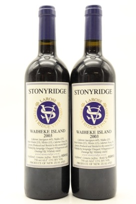 (2) 2003 Stonyridge Vineyard Larose, Waiheke Island