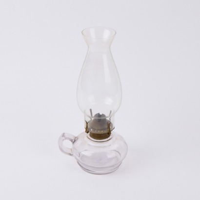 A Vintage Glass Oil Lamp