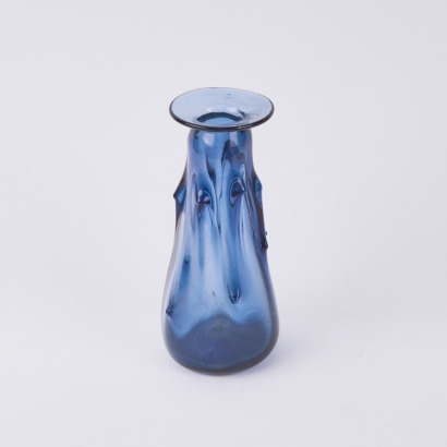 An Inky Blue Glass Vase