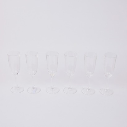 A Set of Six Champagne Glasses