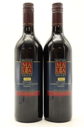 (2) 2001 Matua Valley Settler Cabernet Sauvignon Shiraz, Australia