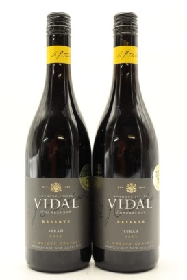 (2) 2013 Vidal Estate Reserve Syrah, Gimblett Gravels