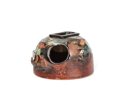 A Sumida Pottery Smokers Ashtray with Match Holder in the Centre