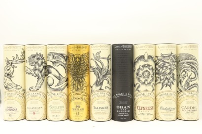 (1) The Game Of Thrones Single Malt Scotch Whisky Collection, 9 Bottles Sold as One Lot