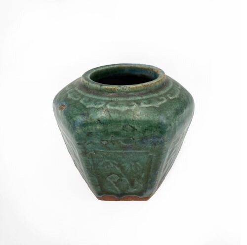 A Chinese Late Ming/Early Qing Turquoise Incised Jar