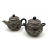 A Chinese Warring States style Black Clay Teapot and Jar (repaired lid) - 2