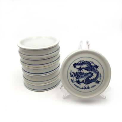 A Chinese Blue and White 'Dragon' Six-tier Lidded Box