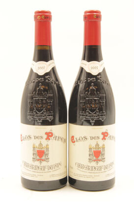 (2) 2007 Clos des Papes Chateauneuf-du-Pape, Rhone, [RP100] [JR19.5] [WS97}