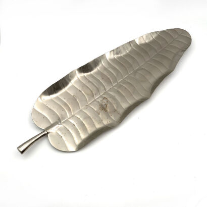 A Stainless Steel Leaf Tray