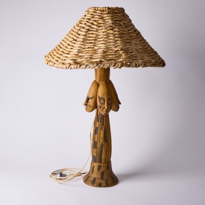 A Decorative African Table Lamp