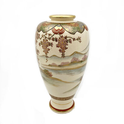 A Japanese Satsuma Gilt Vase decorated with figures