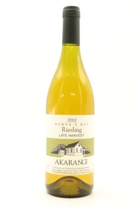 (1) 2002 Akarangi Riesling Late Harvest, Hawke's Bay