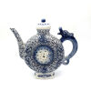 A Chinese Blue and White Moon-shaped Teapot
