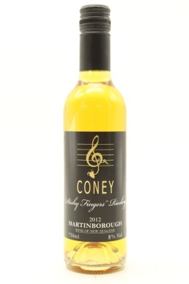 (1) 2012 Coney "Sticky Fingers" Riesling, Martinborough, 375ml