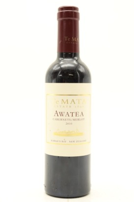 (1) 2010 Te Mata Estate Awatea Cabernets Merlot, Hawke's Bay, 375ml