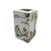 A Chinese Famille Rose Brush Pot