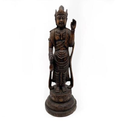 A Wood Carving of Buddha