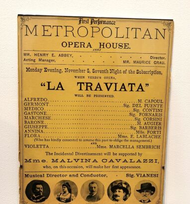 An 1883 poster of an Opera