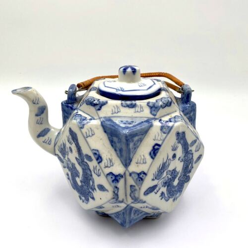 A Chinese Blue and White Square Teapot