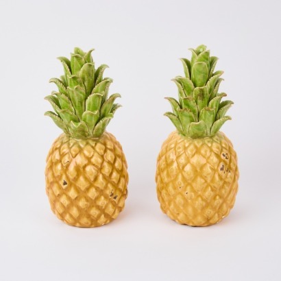 A Pair Of Ceramic Pineapple