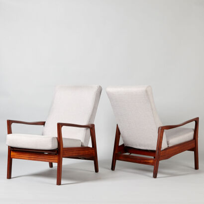 A Pair of Airest Mid-Century Reclining Armchairs