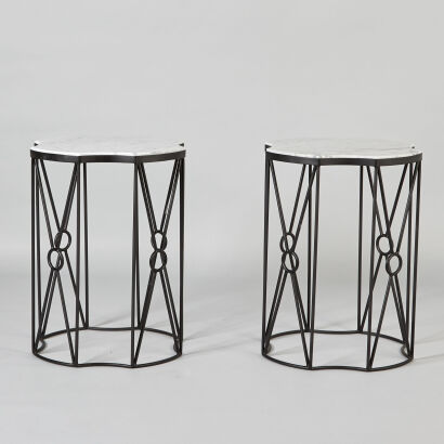 A Matching Pair of Hollywood Regency Side Tables