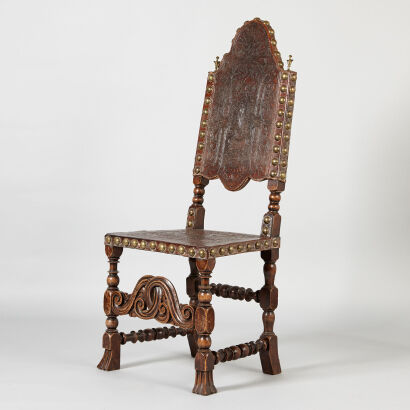 A Spanish 17th Century Style Hall Chair