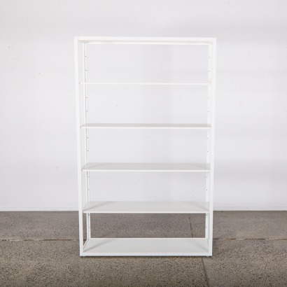 A Minimal Freestanding White Shelf