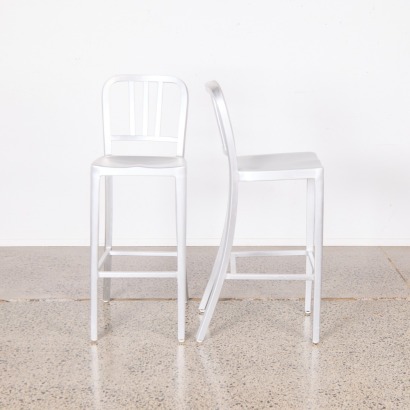 A Pair Of Metal Barstools