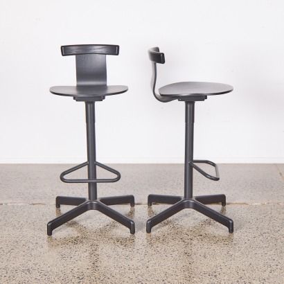 A Pair Of Jiro Bar Stools By John Tree For Resident