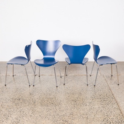 A Set of Four Fritz Hansen Series 7 Chairs