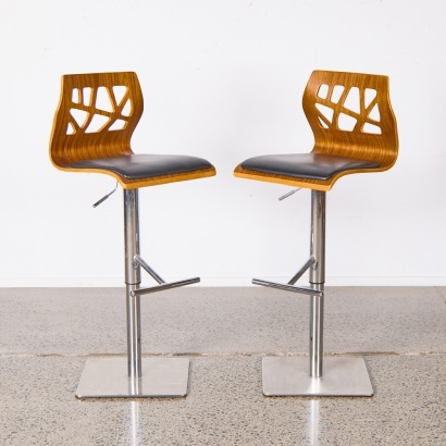 A Pair of Bentwood Bar Stools