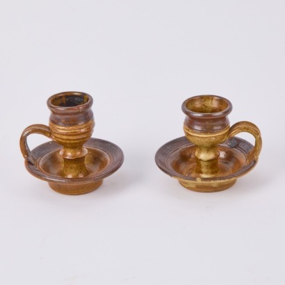 A Pair of Peter Oxborough Candlesticks