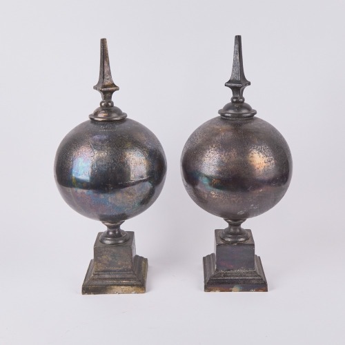 A Pair Of Decorative Finials